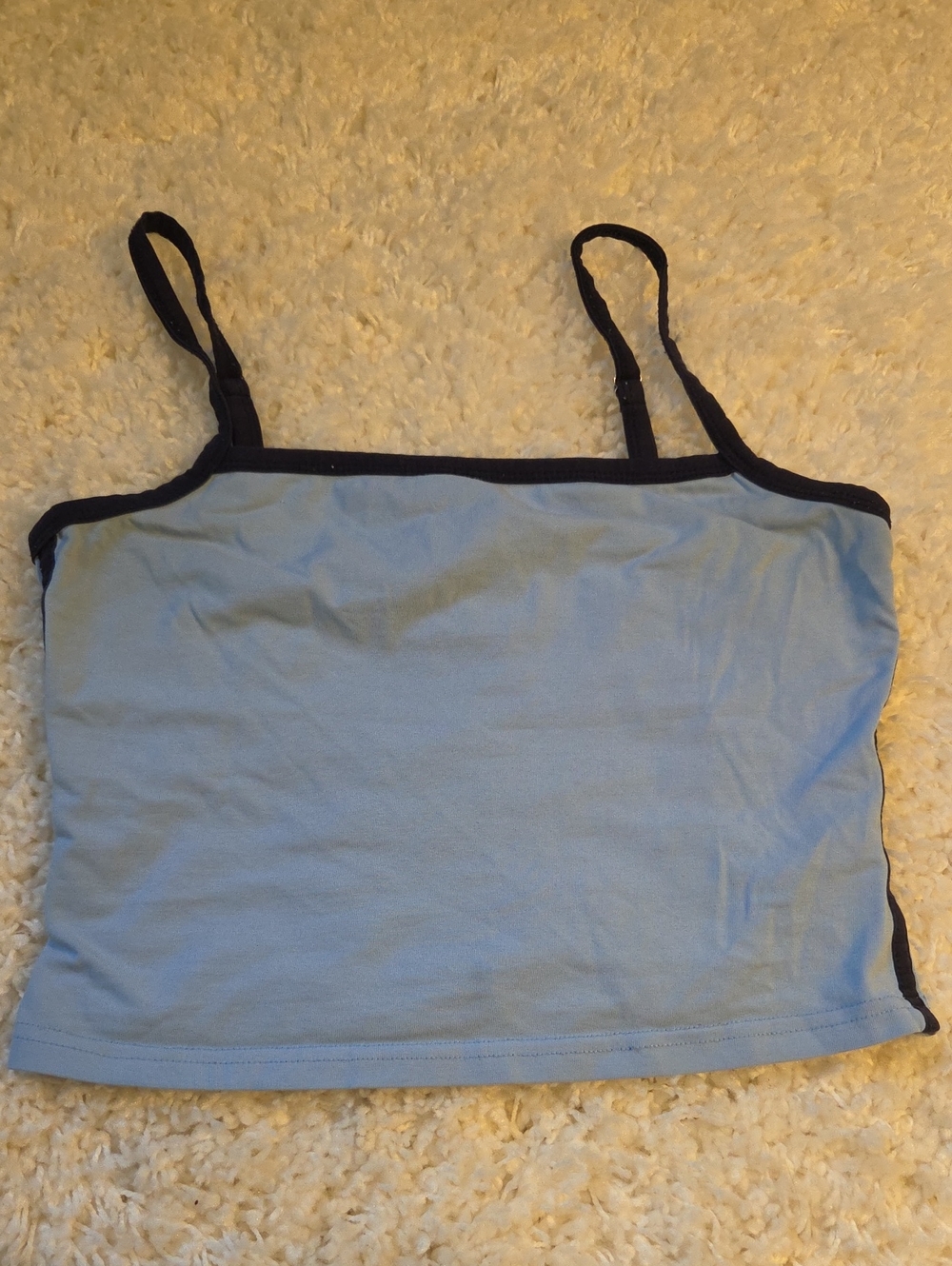 Edikted Blue Tank Cami with Contrast Trim - Size M